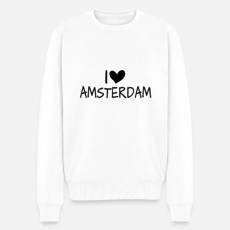 Amsterdam - Pull Premium bio Homme - blanc