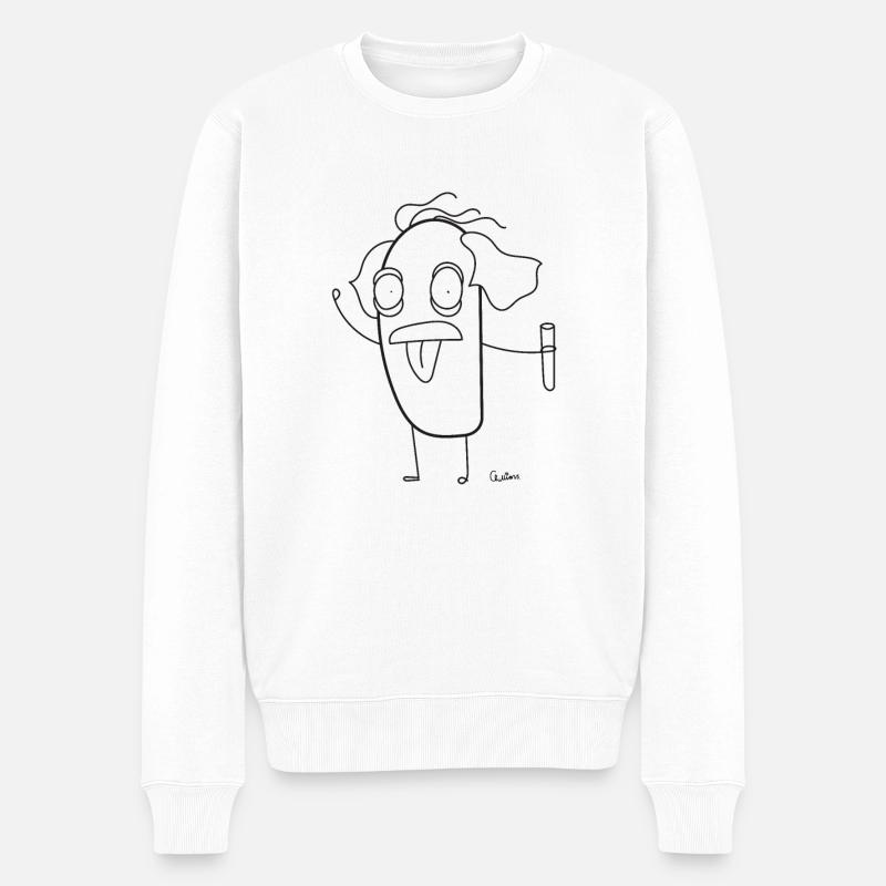 Chillions Albert - Männer Premium Bio Pullover - Weiß