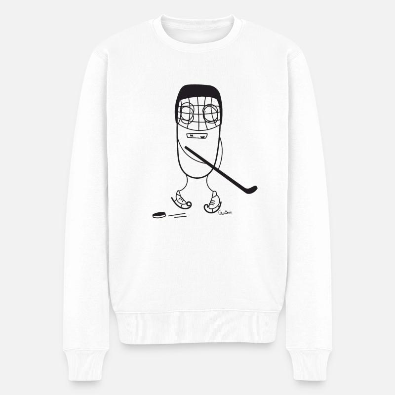 Chillions Eishockey Spieler - Männer Premium Bio Pullover - Weiß