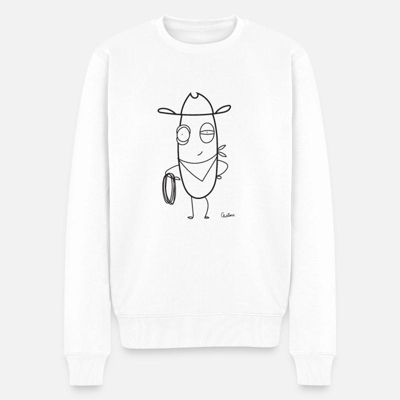 Cowboy Chillions - Pull Premium bio Homme - blanc