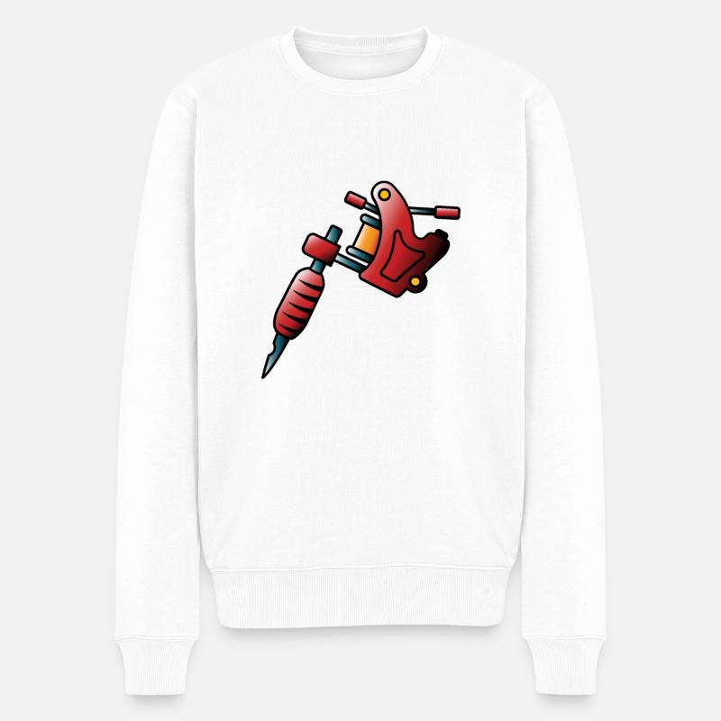 Machine à tatouer - Pull Premium bio Homme - blanc