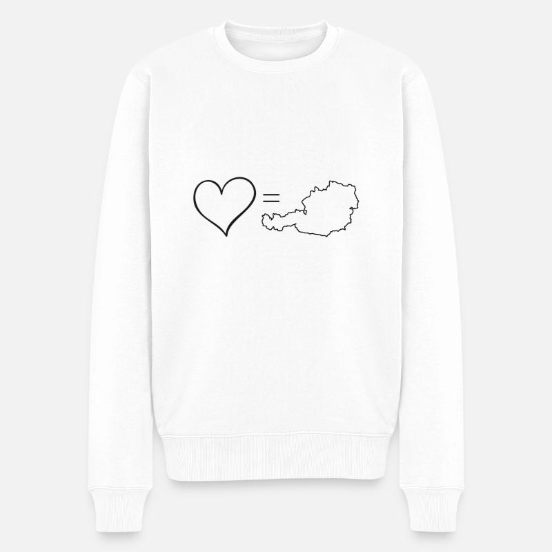 Österreich - Männer Premium Bio Pullover - Weiß