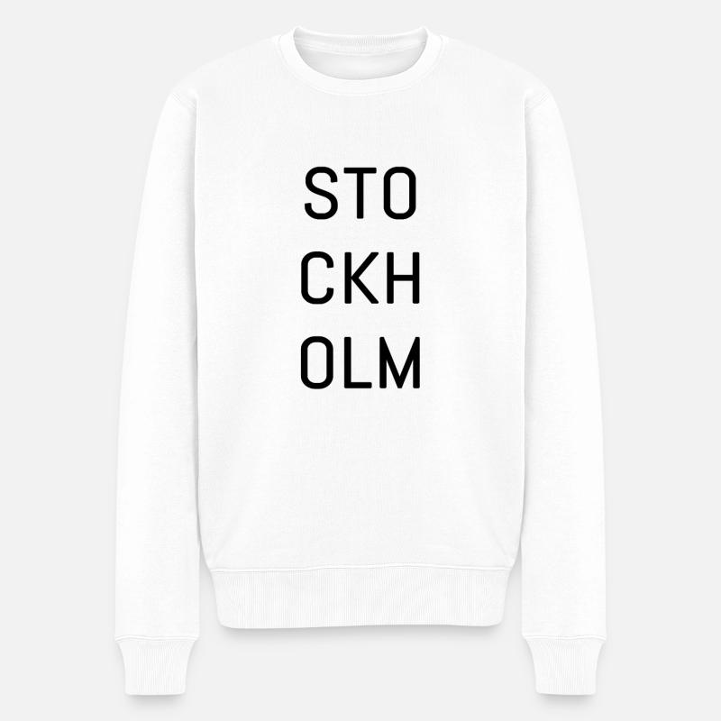 Stockholm - Männer Premium Bio Pullover - Weiß
