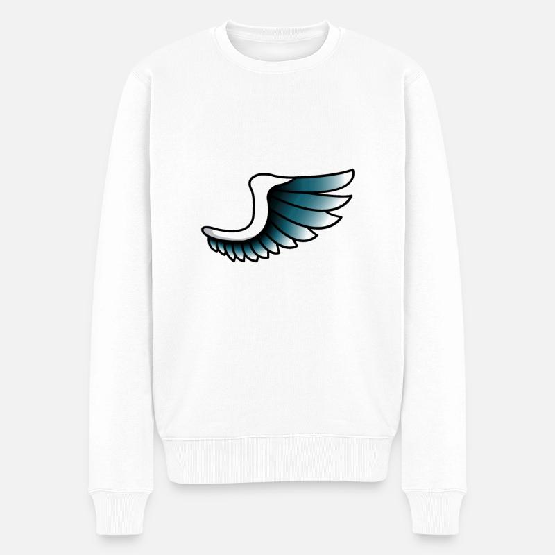 Tatouage D'ailes - Pull Premium bio Homme - blanc