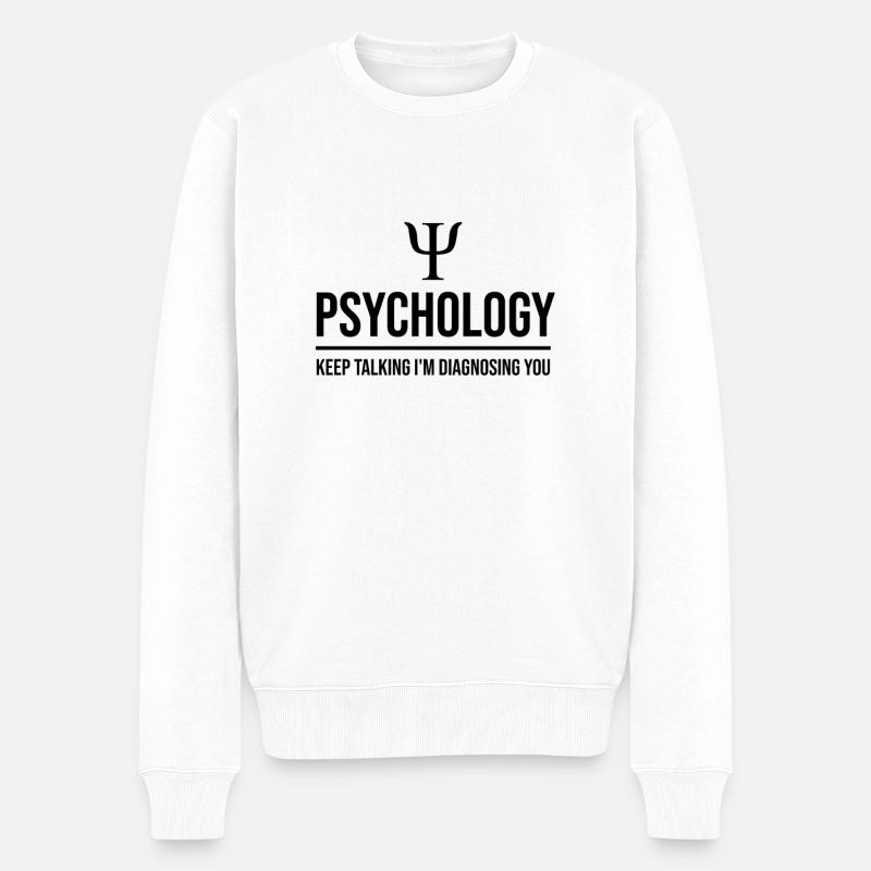 rede weiter ich diagnostiziere dich - Männer Premium Bio Pullover - Weiß