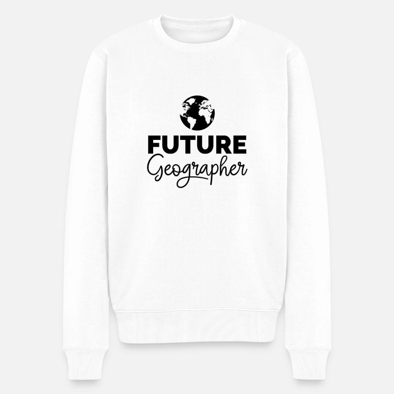 Futur géographe - Pull Premium bio Homme - blanc