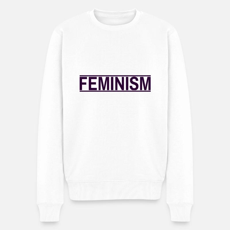 Feminismus - Männer Premium Bio Pullover - Weiß