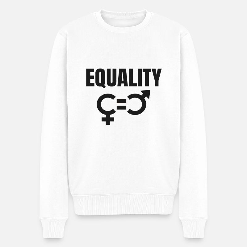 Gleichberechtigung - Männer Premium Bio Pullover - Weiß