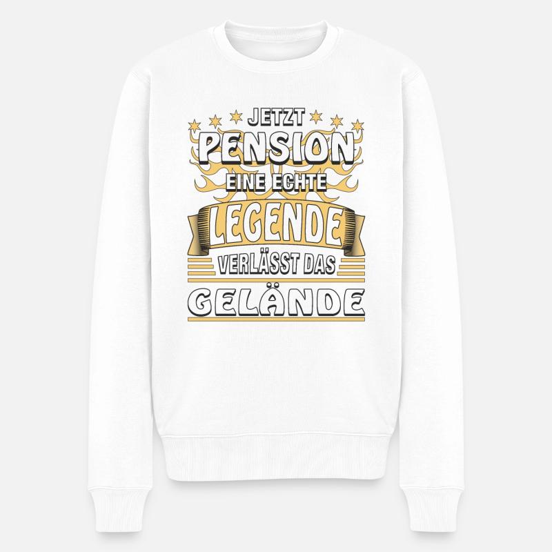 JETZT PENSION EINE LEGENDE - Männer Premium Bio Pullover - Weiß