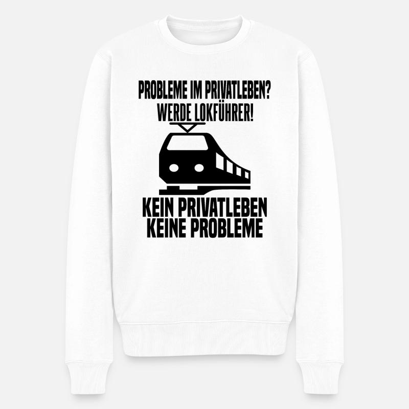 Triebfahrzeugführer Lokführer Zugührer - Männer Premium Bio Pullover - Weiß