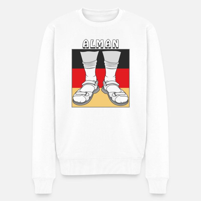ALMAN - Pull Premium bio Homme - blanc