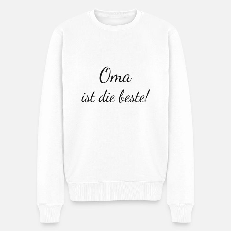 Oma - Männer Premium Bio Pullover - Weiß