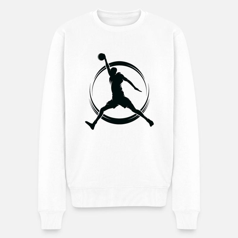 Basketballer - Männer Premium Bio Pullover - Weiß