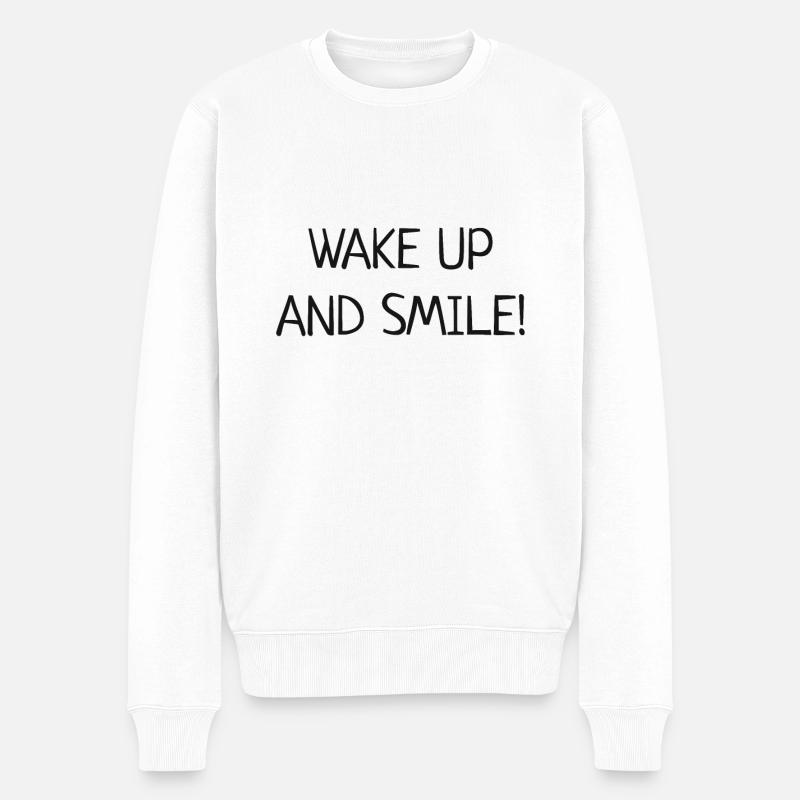 sourire - Pull Premium bio Homme - blanc