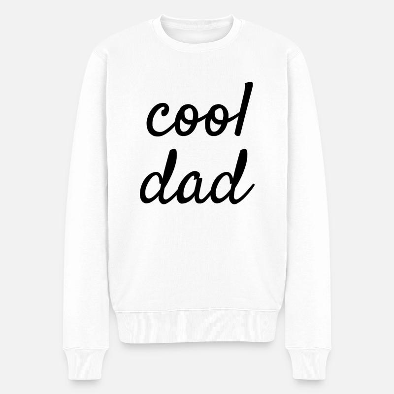 cool dad - Männer Premium Bio Pullover - Weiß