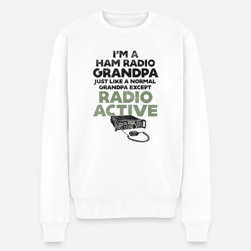 Amateurfunk Funk CD Ham Radio Operator - Männer Premium Bio Pullover - Weiß