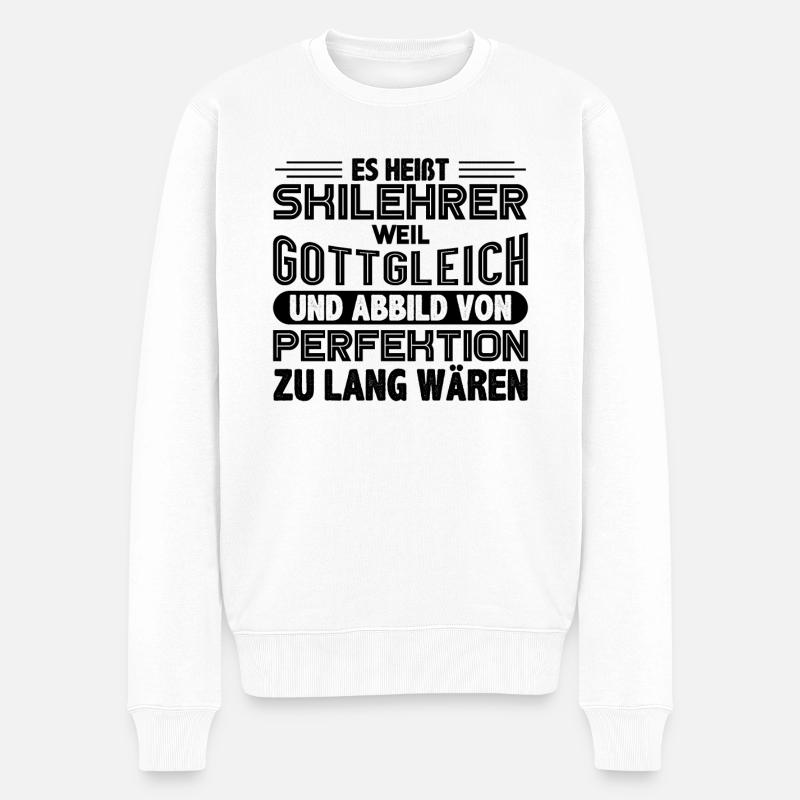 Skilehrer - Männer Premium Bio Pullover - Weiß