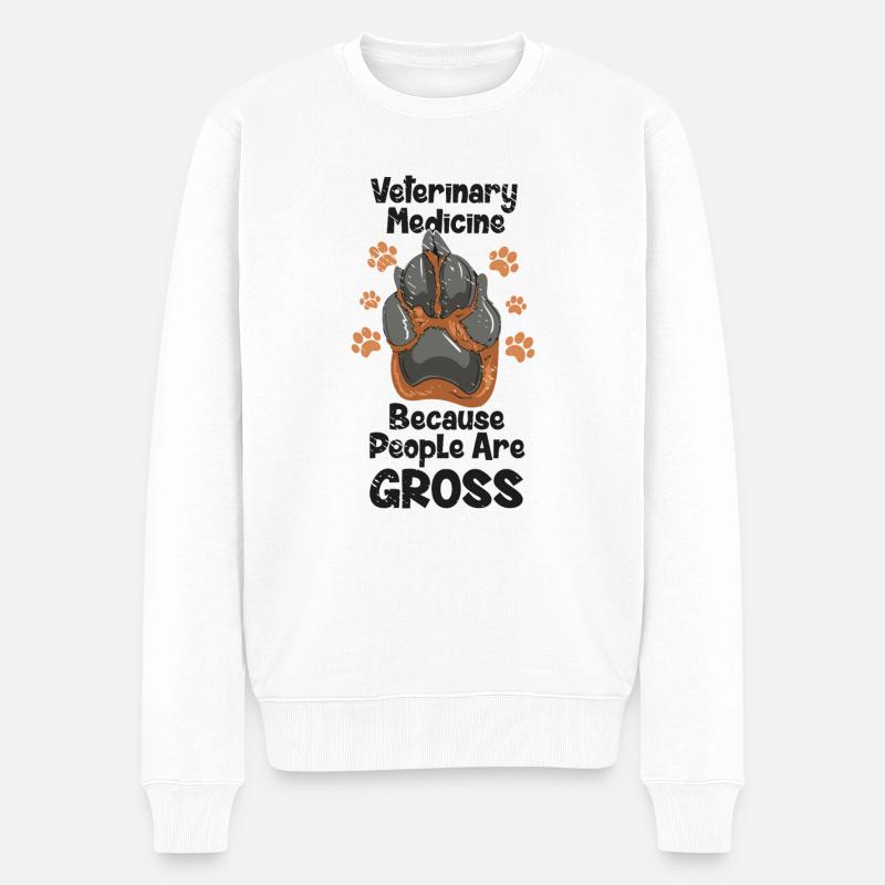 Veterinärmedizin Vet Tech Tierpfleger Tierarzt - Männer Premium Bio Pullover - Weiß