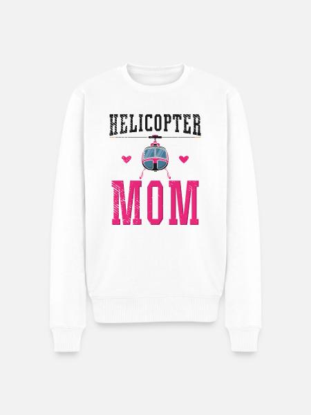 Helikopter Mor Helikopter Forældre Forældre Pilot - Økologisk premium-sweatshirt til mænd - hvid