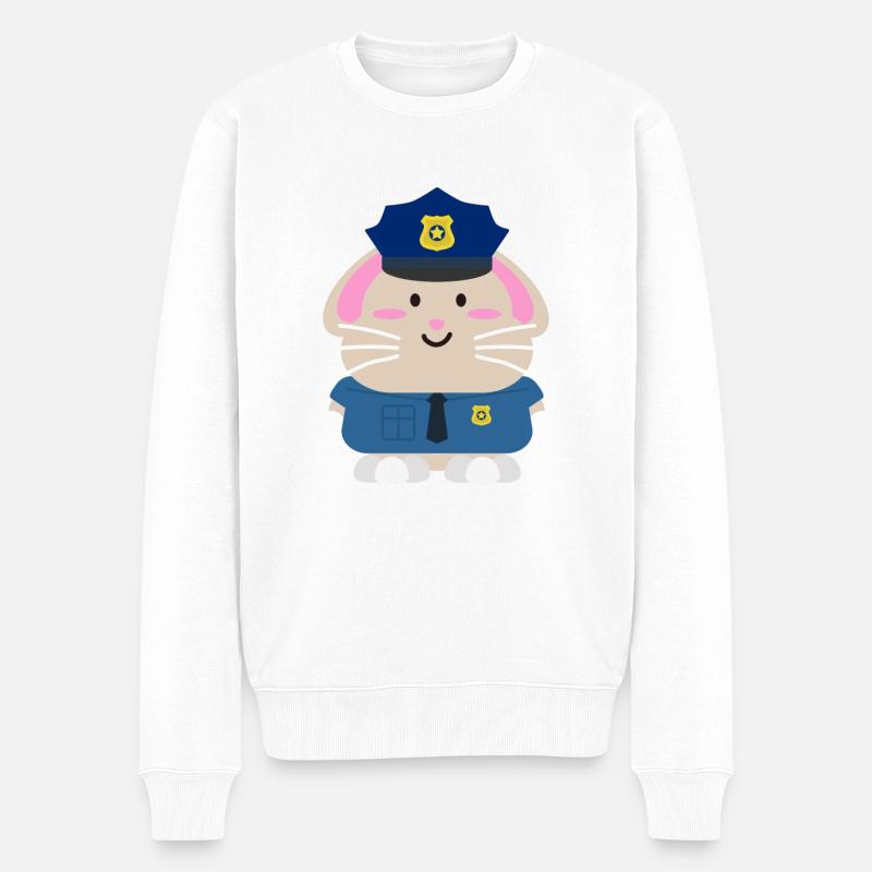 Police du lapin - Pull Premium bio Homme - blanc