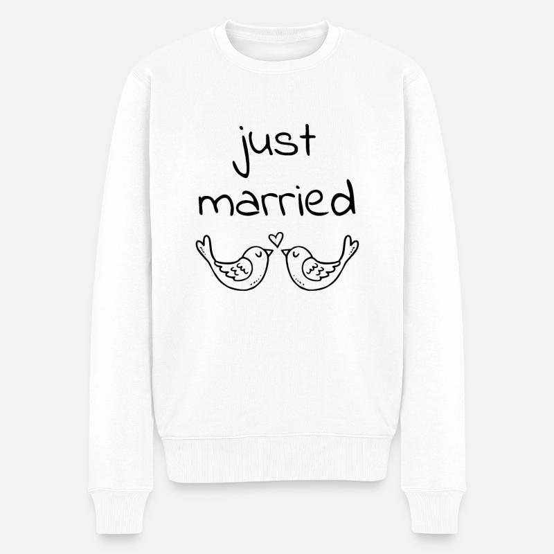 just married - Pull Premium bio Homme - blanc