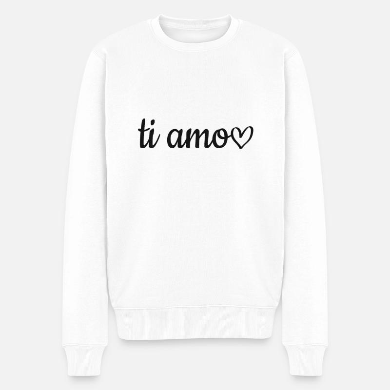 Saint-Valentin cadeau - Pull Premium bio Homme - blanc
