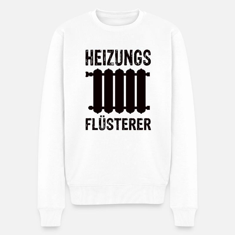 Heizung Flusterer - Männer Premium Bio Pullover - Weiß