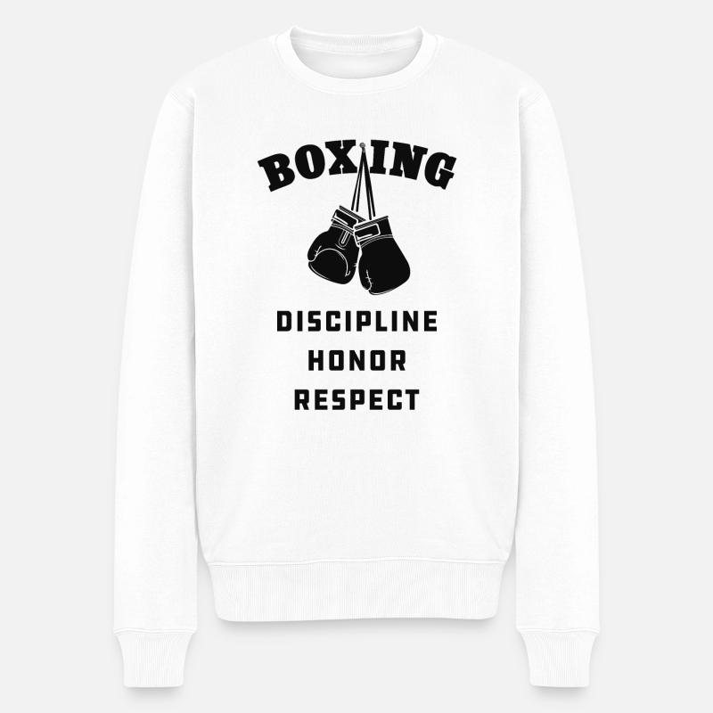 Boxe, boxeur - Pull Premium bio Homme - blanc