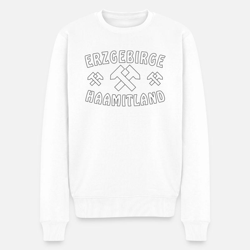 ERZGEBIRGE HAAMITLAND - Männer Premium Bio Pullover - Weiß