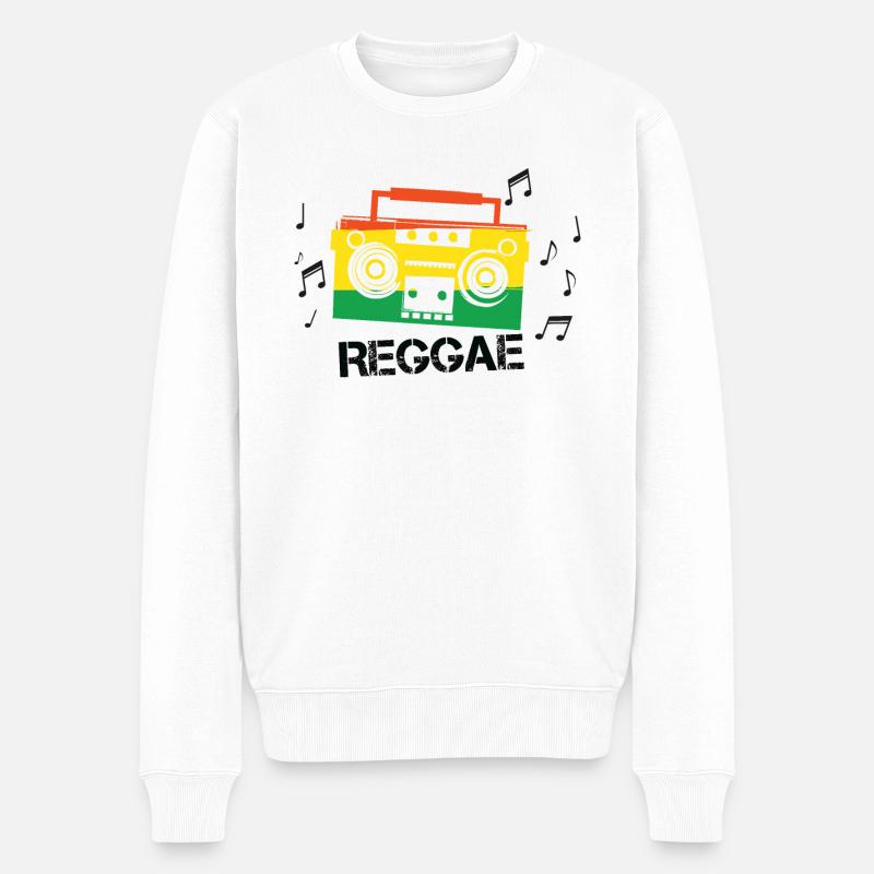Reggae Beat - Pull Premium bio Homme - blanc