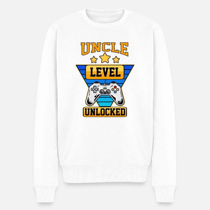Tonton Level Débloqué - Pull Premium bio Homme - blanc