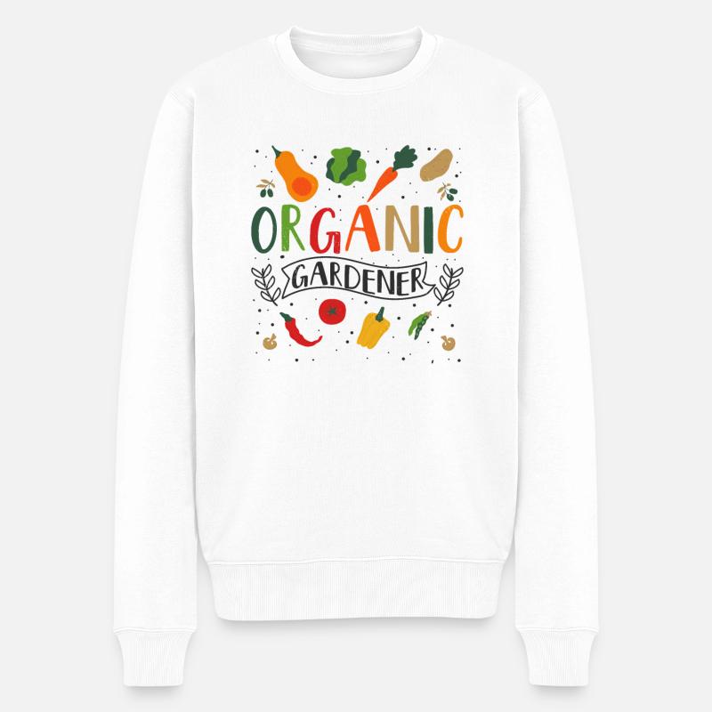 Gärtner Gemüse Gärtnern Bio Gartenbau Bauer - Männer Premium Bio Pullover - Weiß