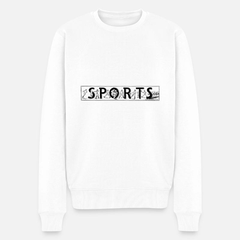 sportif - Pull Premium bio Homme - blanc