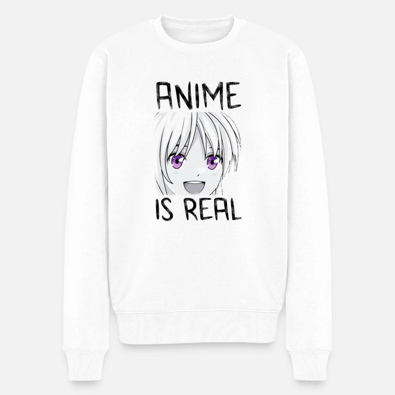 Anime Geschenk - Männer Premium Bio Pullover - Weiß