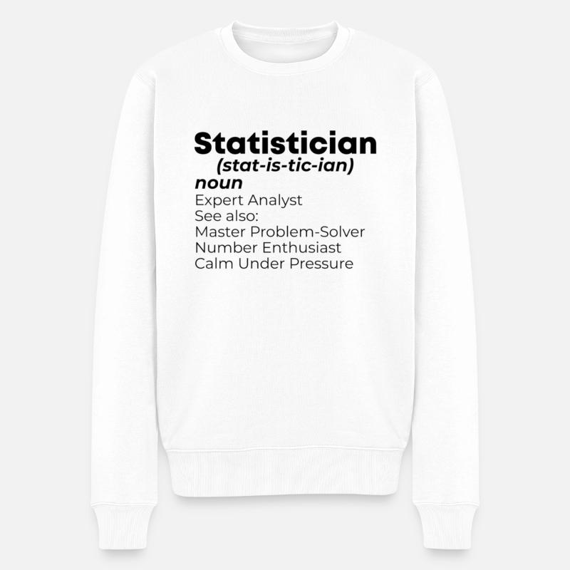 Statisticiens Mathématiciens - Pull Premium bio Homme - blanc