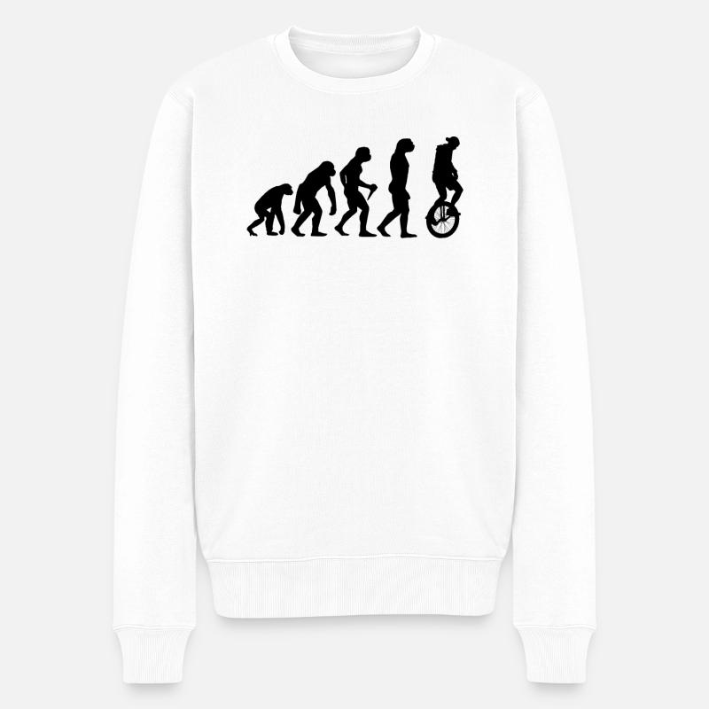 Développement Unicycle pilote Evolution monocycle - Pull Premium bio Homme - blanc