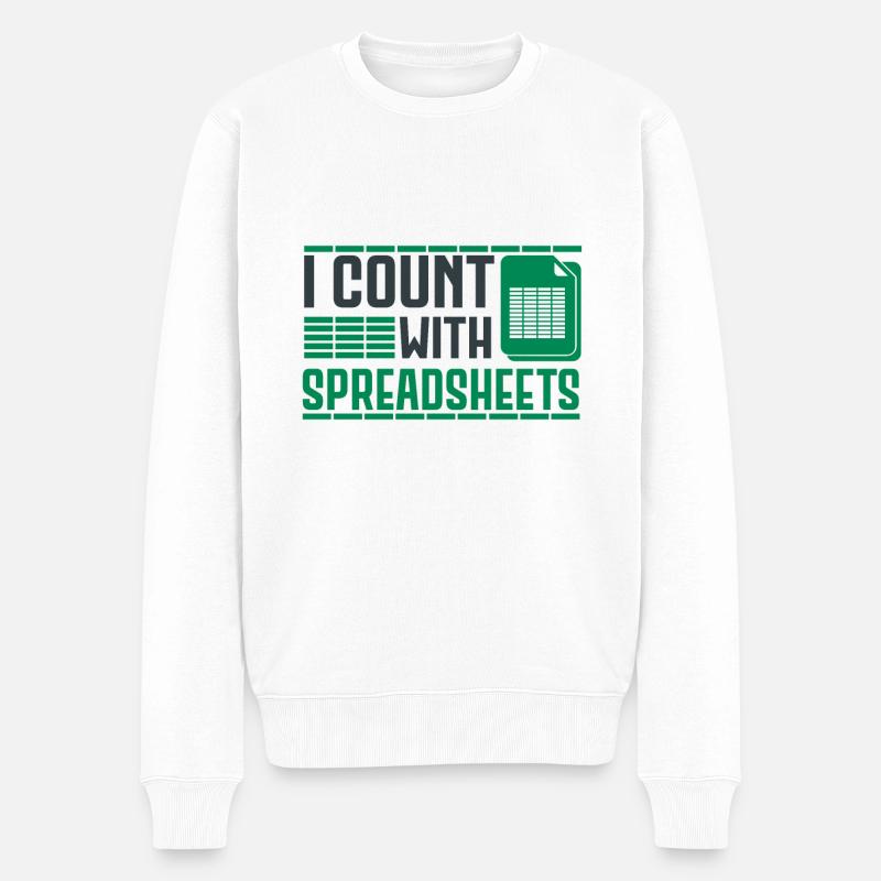 Funny Spreadsheet Accountant - Pull Premium bio Homme - blanc