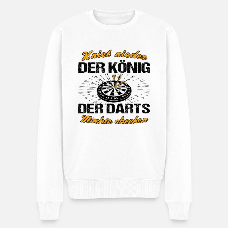 Dart - Männer Premium Bio Pullover - Weiß