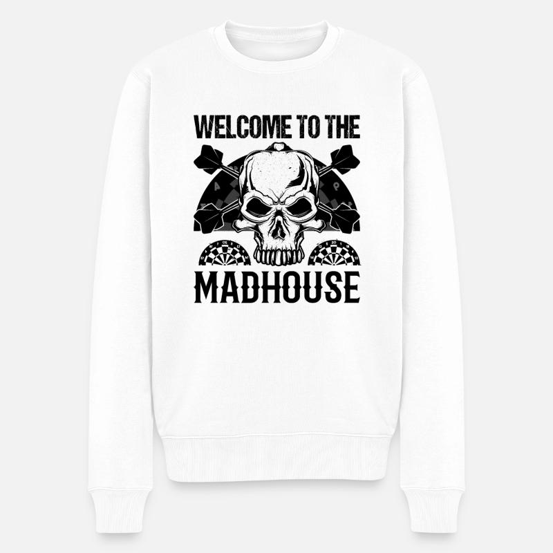 Dart - Männer Premium Bio Pullover - Weiß