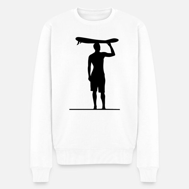 Surfer - Pull Premium bio Homme - blanc