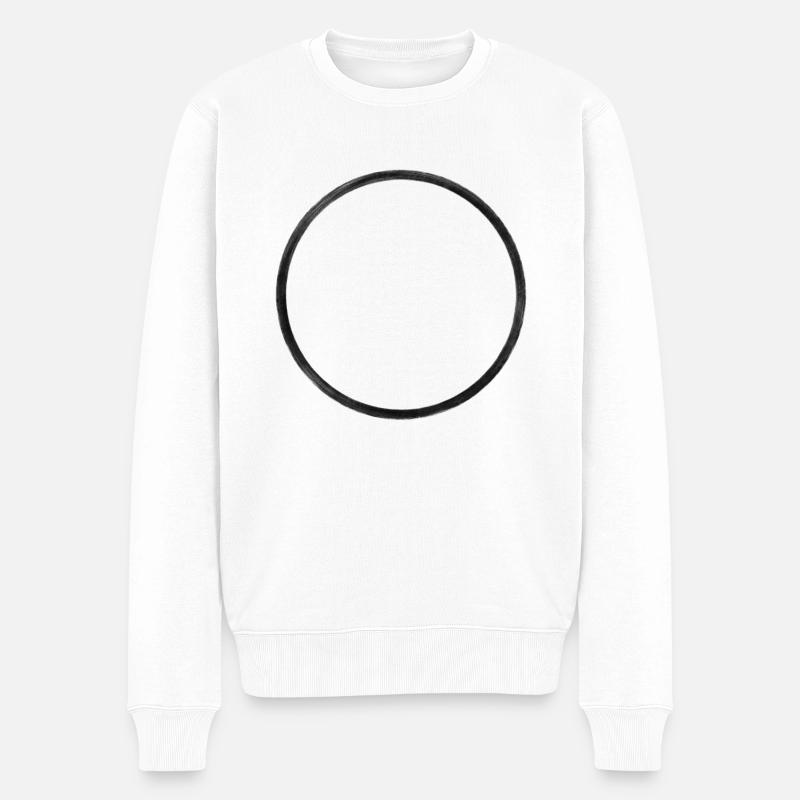 Kreis Acryl - Männer Premium Bio Pullover - Weiß