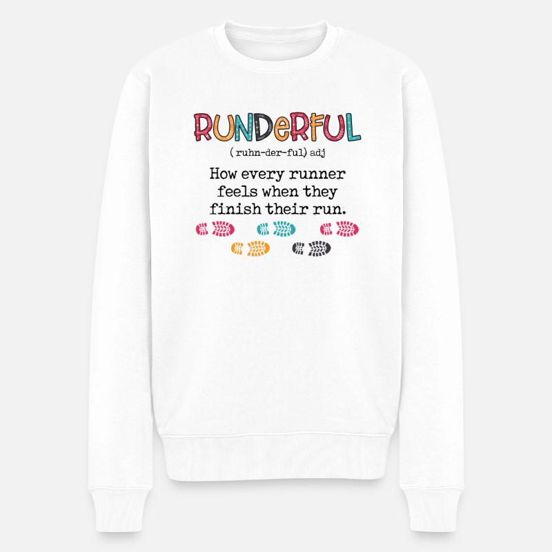 Runderful Running Definition - Männer Premium Bio Pullover - Weiß