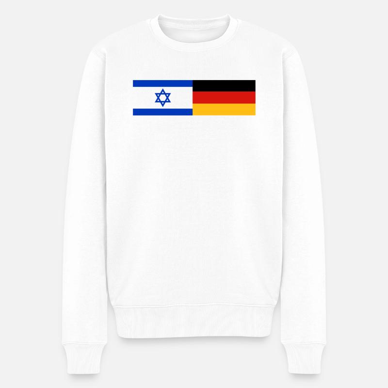Israël Allemagne - Pull Premium bio Homme - blanc