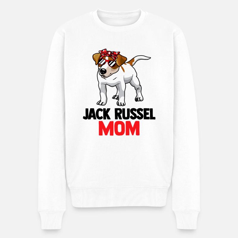 Jack Russell Russel - Männer Premium Bio Pullover - Weiß