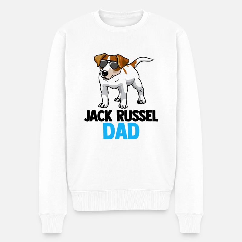 Jack Russell Russel - Männer Premium Bio Pullover - Weiß