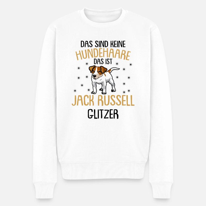 Jack Russell Russel - Männer Premium Bio Pullover - Weiß