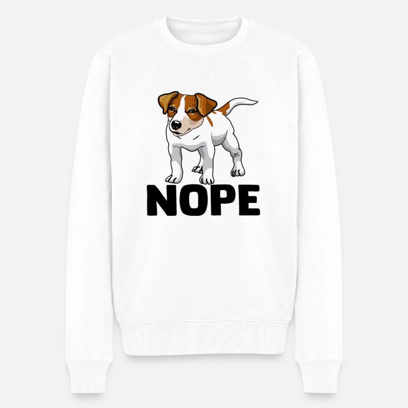 Jack Russell Russel - Männer Premium Bio Pullover - Weiß