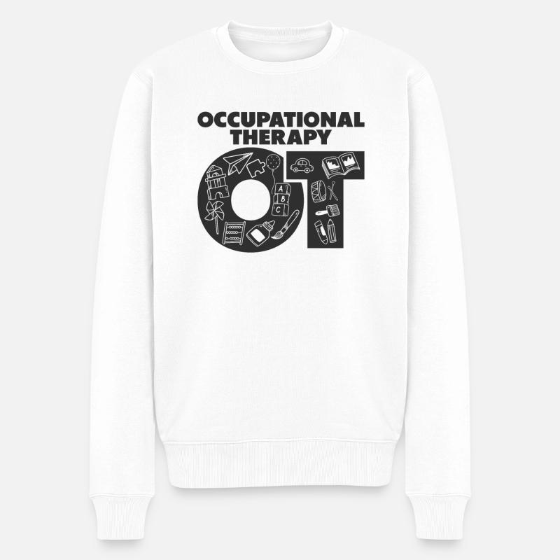 Ergotherapeutin Ergo Ergotherapeut Therapeut - Männer Premium Bio Pullover - Weiß