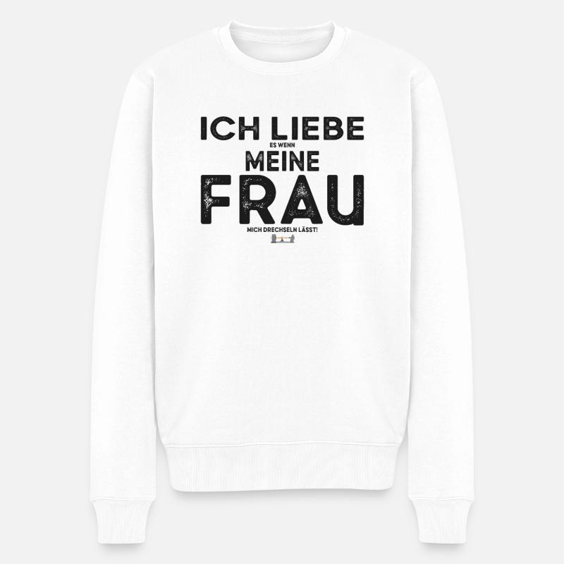 Drechsler Drechseln Drechselbank Drechsel - Männer Premium Bio Pullover - Weiß