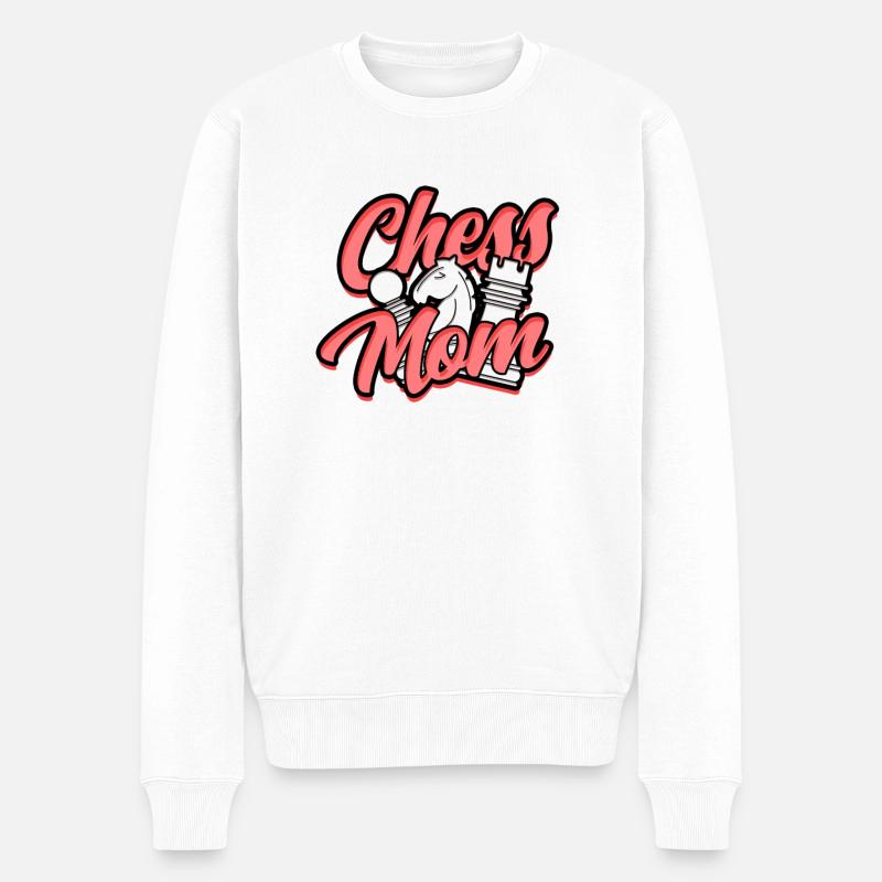Chess Mom – Mère checkmate - Pull Premium bio Homme - blanc
